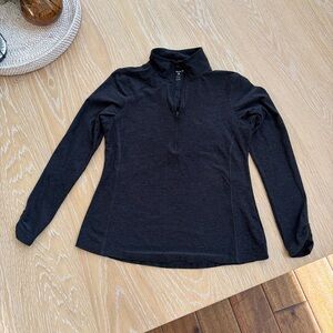 Women's Black Quarter-Zip Top